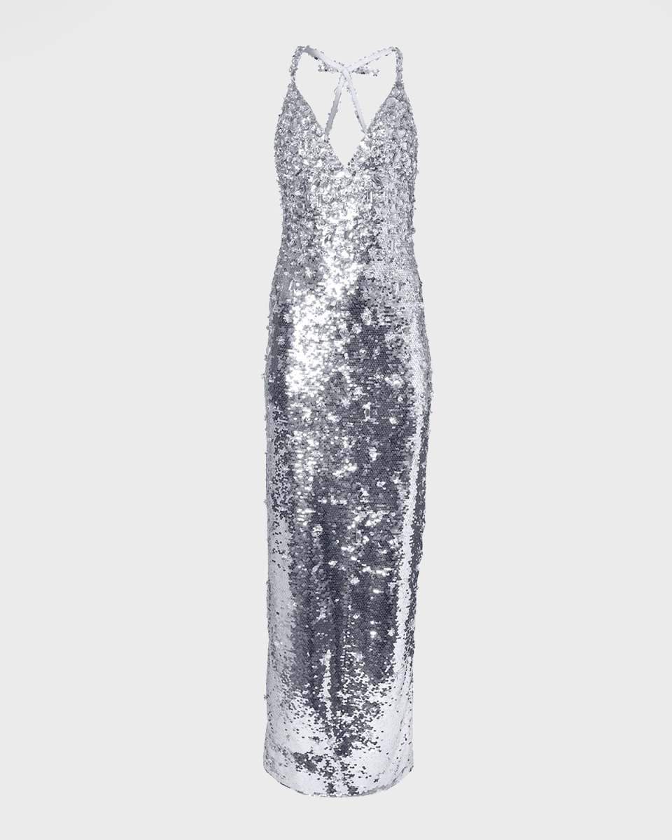 Embellished Column Evening Gown
